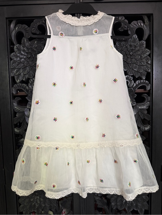 Chasing Fireflies Other - White flowered sheer dress
